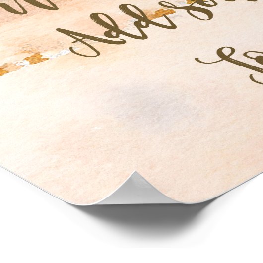 Beach scène Mimosa Bar, bruiloft enz. Poster (Hoek)