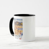 Beach Scene Moeder en Kinder British Rail Mok (Voorkant links)