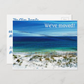 Beach Scene Nieuw Adres Briefkaart (Voorkant / Achterkant)