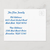 Beach Scene Nieuw Adres Briefkaart (Achterkant)