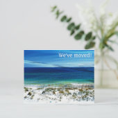 Beach Scene Nieuw Adres Briefkaart (Staand voorkant)