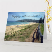 Beach scene pensioen groot kaart (Gele Bloem)