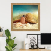 Beach Scene Photography Art Poster (Thuiskantoor)
