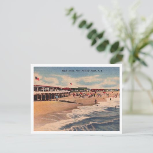Beach scene, Point Pleasant NJ,  Briefkaart (Staand voorkant)