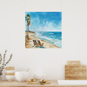 Beach Scene Poster (Keuken)
