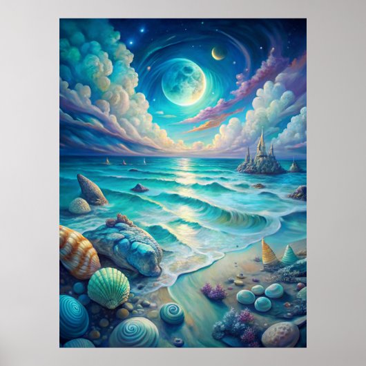 Beach Scene Poster (Voorkant)