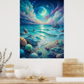 Beach Scene Poster (Keuken)