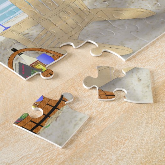 Beach Scene Puzzle Legpuzzel (Zijkant)