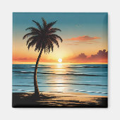 Beach Scene Refrigerator Magnet - Coastal Charm De (Voorkant)