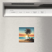 Beach Scene Refrigerator Magnet - Coastal Charm De (Insitu (Vaatwasser))