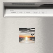 Beach Scene Refrigerator Magnet - Coastal Charm De (Insitu (Vaatwasser))