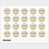 Beach Scene Ronde Sticker (Vel)