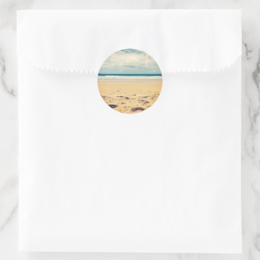 Beach Scene Ronde Sticker (Tas)