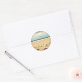 Beach Scene Ronde Sticker (Envelop)