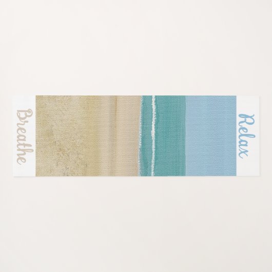 Beach Scene Sand Ocean Sky Yoga Mats Yogamat (Achterkant (horizontaal))