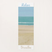 Beach Scene Sand Ocean Sky Yoga Mats Yogamat (Achterkant)
