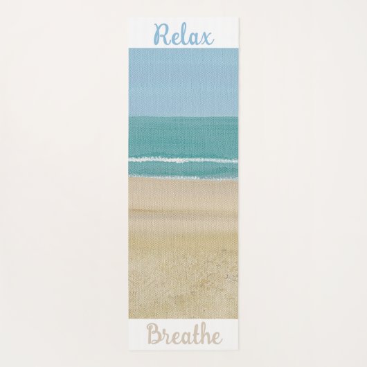 Beach Scene Sand Ocean Sky Yoga Mats Yogamat (Achterkant)