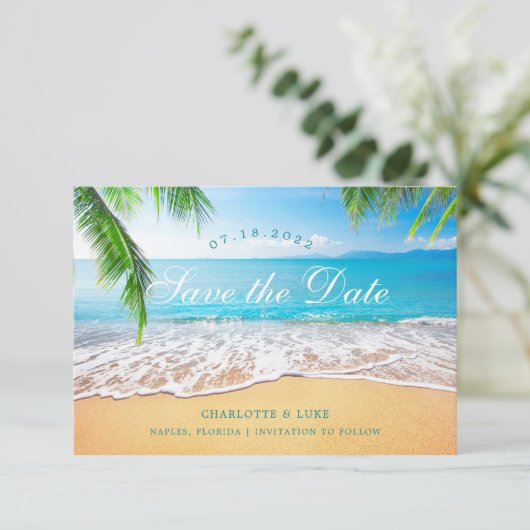 Beach Scene Save the Date (Staand voorkant)