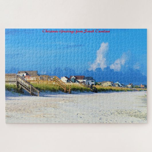 Beach Scene South Carolina. kerstcadeautjes Legpuzzel (Horizontaal)