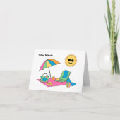 Beach Scene Specialized Stationery Notitiekaartje (Voorkant)
