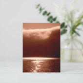 Beach scene - sterren dansen op water - Sepia Briefkaart (Staand voorkant)