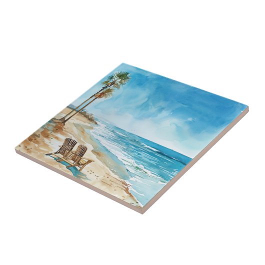 Beach Scene Tegeltje (Zijkant)