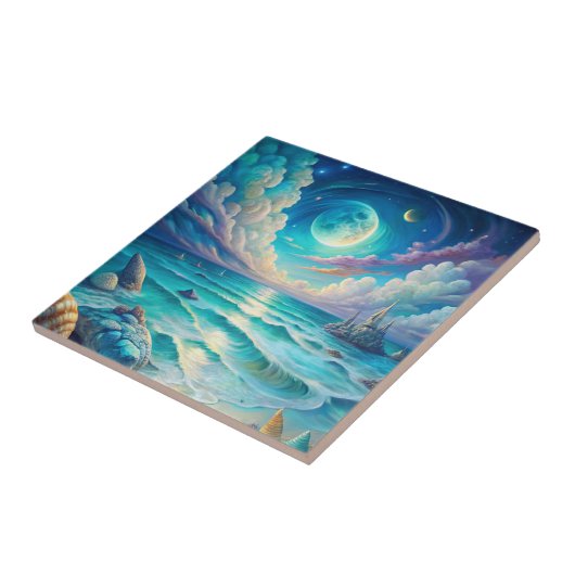 Beach Scene  Tegeltje (Zijkant)