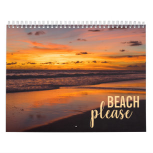 Beach Scene Tropical Oasis Kalender