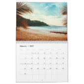 Beach Scene Tropical Oasis Kalender (Feb 2027)