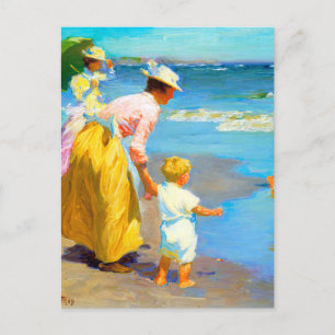 Beach scène van Edward Henry Potthast Briefkaart