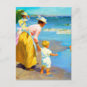 Beach scène van Edward Henry Potthast Briefkaart (Voorkant)