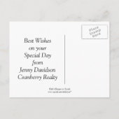 Beach Scene Verjaardag Briefkaart (Achterkant)