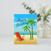 Beach Scene Verjaardag Briefkaart (Staand voorkant)