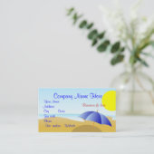 Beach Scene Visitekaartje (Staand voorkant)