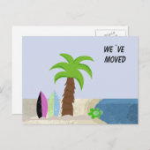 Beach Scene we hebben verplaatst Aankondigingskaart (Voorkant / Achterkant)