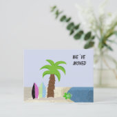 Beach Scene we hebben verplaatst Aankondigingskaart (Staand voorkant)