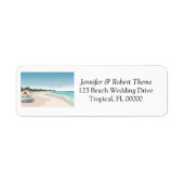 Beach Scene Wedding Adresetiketten Etiket (Voorkant)