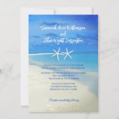Beach Scene White Starfish Weddenschap Kaart (Voorkant)