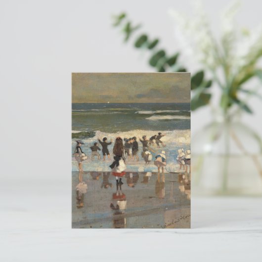 Beach Scene - Winslow Homer Briefkaart (Staand voorkant)