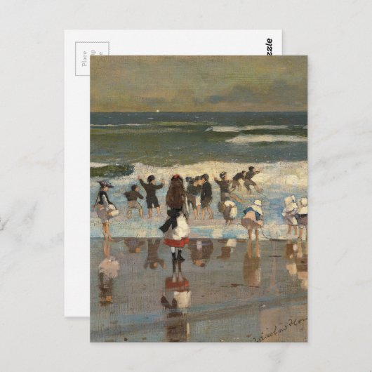 Beach Scene - Winslow Homer Briefkaart (Voorkant / Achterkant)