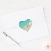 Beach scenery hart sticker (Envelop)