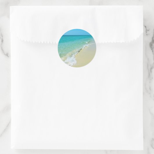 Beach scenery ronde sticker (Tas)