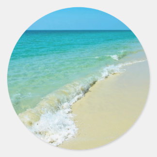 Beach scenery ronde sticker