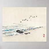Beach scenery van Kōno Bairei Poster (Voorkant)