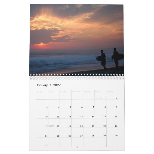 Beach scènes kalender (Jan 2027)