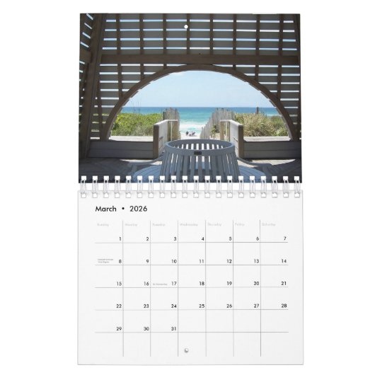 Beach Scenes of Beauful Seaside, Florida Kalender (Mar 2026)
