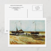 Beach Scheveningen, Calm Weather, Vincent van Gogh Briefkaart (Voorkant / Achterkant)