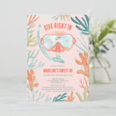 Beach Scuba duikend waterverf zee life Sweet 16 Kaart (Staand voorkant)