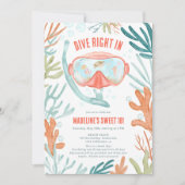 Beach Scuba duikend waterverf zee life Sweet 16 Kaart (Voorkant)