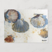 Beach Sea Shells Tafelnummer Kaart (Achterkant)